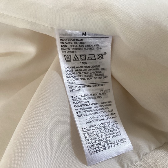 Old Navy Crème de la Crème oversized double breasted soft linen blend blazer M - Picture 12 of 13